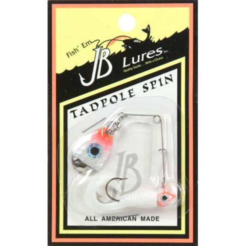 image of Tadpole Jig Spinner Fishing Lure, 1/8 oz, Red Pearl