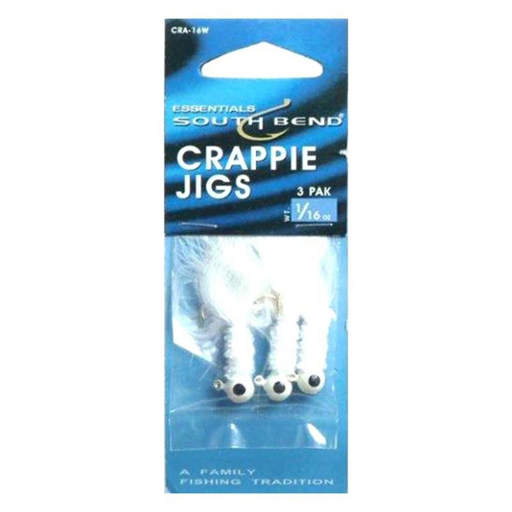 image of White Crappie Jig, 1/16 oz, 3 pk