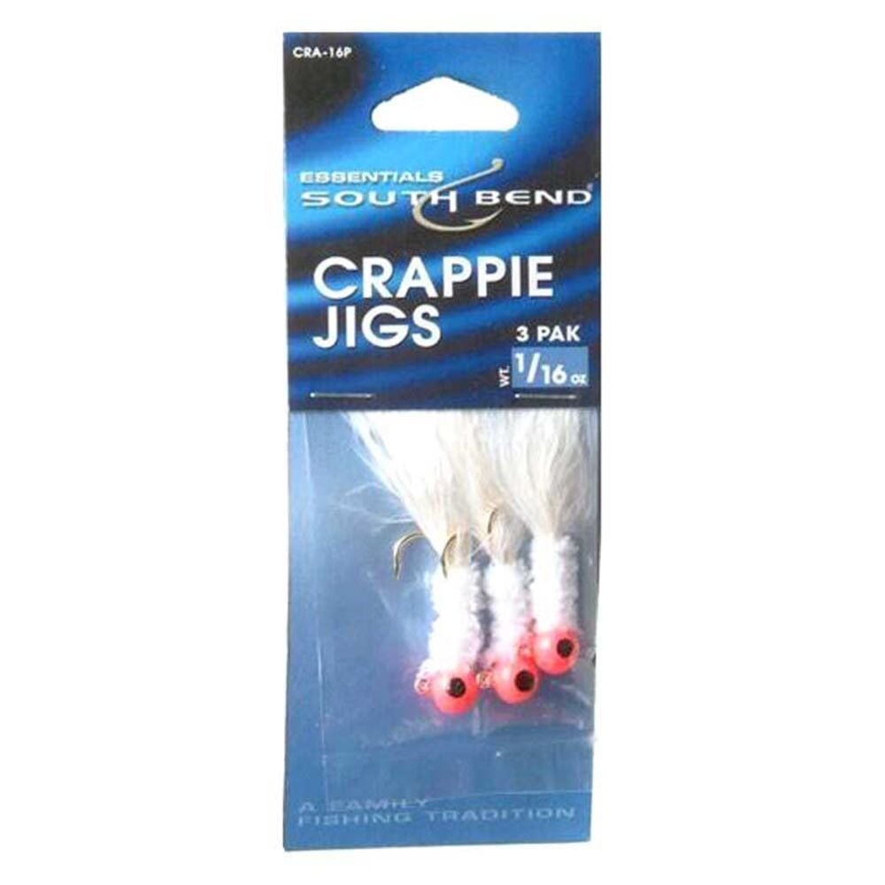 image of Pink/White Crappie Jig, 1/16 oz, 3 pk