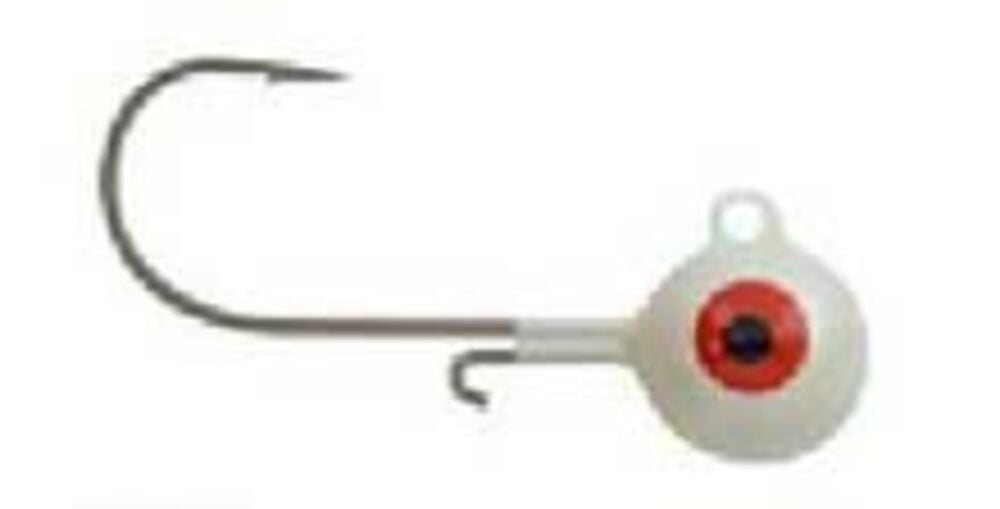 image of White Round Head Jig, 1/8 oz