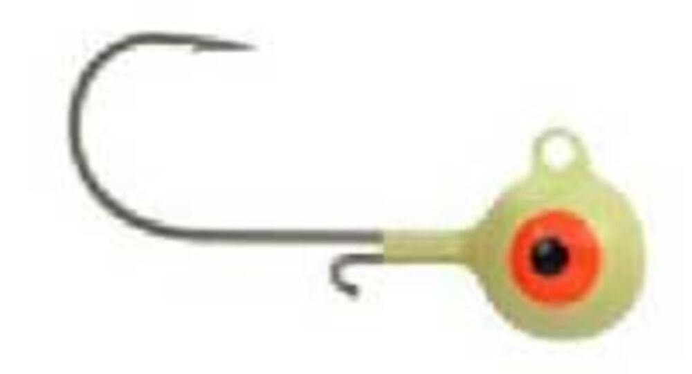 image of Glow White Round Head Jig, 1/8 oz