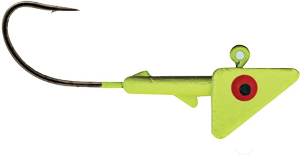 image of Chartreuse/Black Shad Head, 1 oz, 3 pk