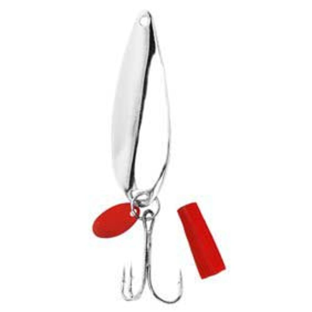 image of Hurricane Kastaway Spoon Fishing Lure with Bucktail, 3/4 oz, Chrome