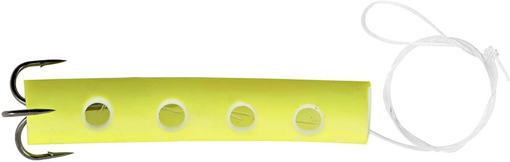 image of Mudville Treble Hook Dip Tube, Chartreuse, 2 pk