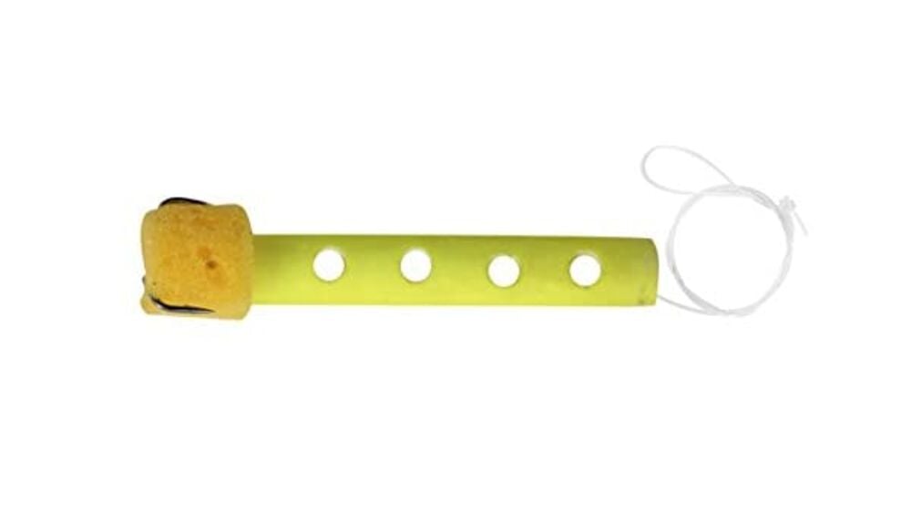 image of Mudville Treble Hook Dip Tube with Sponge, Chartreuse, 2 pk