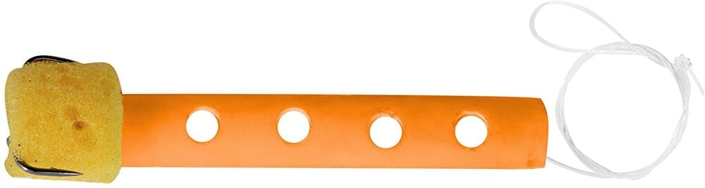 image of Mudville Treble Hook Dip Tube with Sponge, Orange, 2 pk