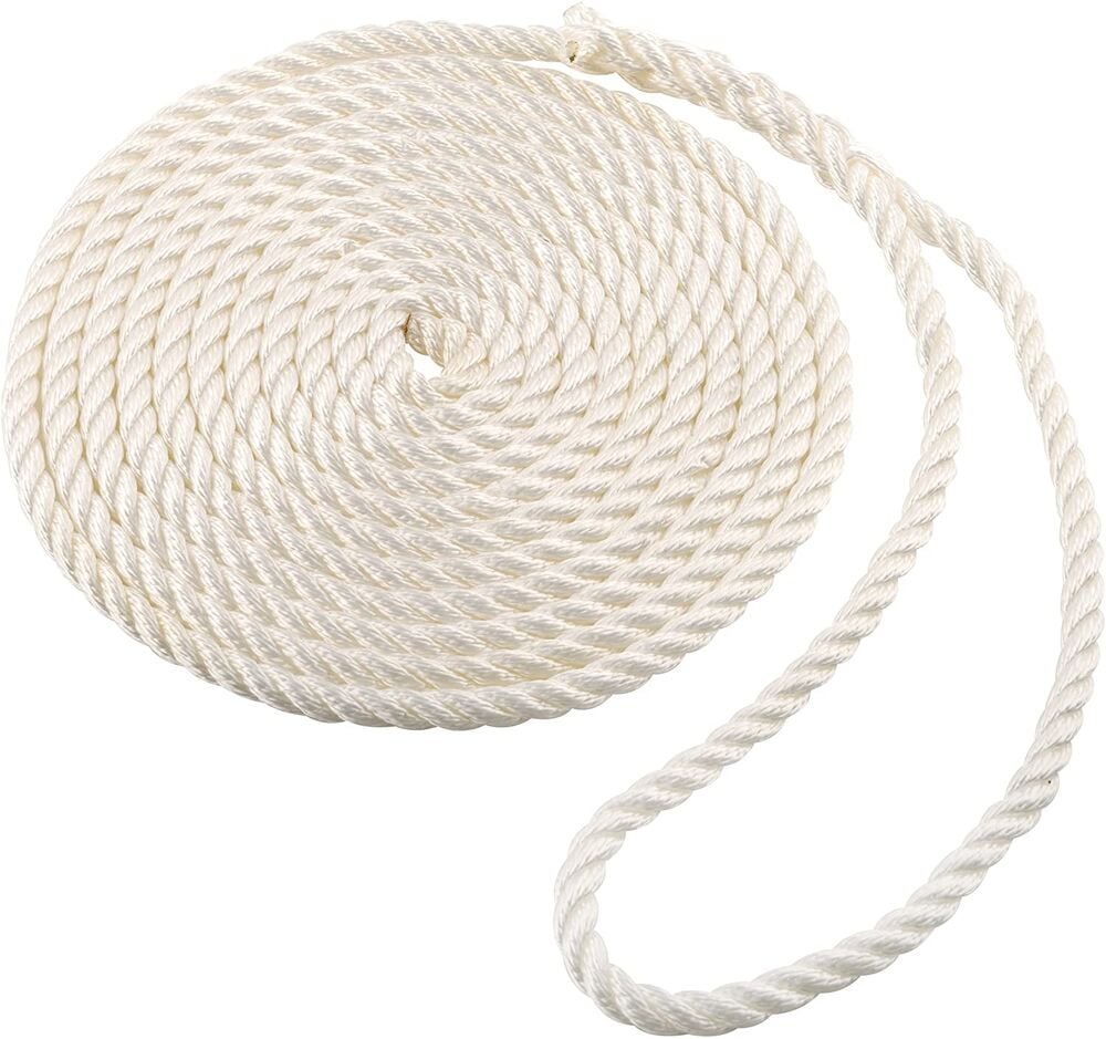 image of Twisted Nylon Dock Line, 3/8-in x 10-ft