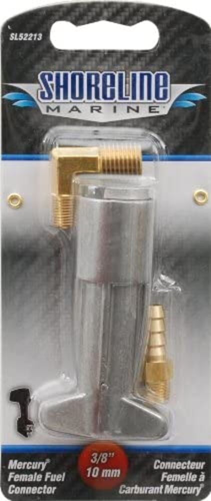 image of 3/8-in Aluminum 3-piece Mercury Female Fuel Connector