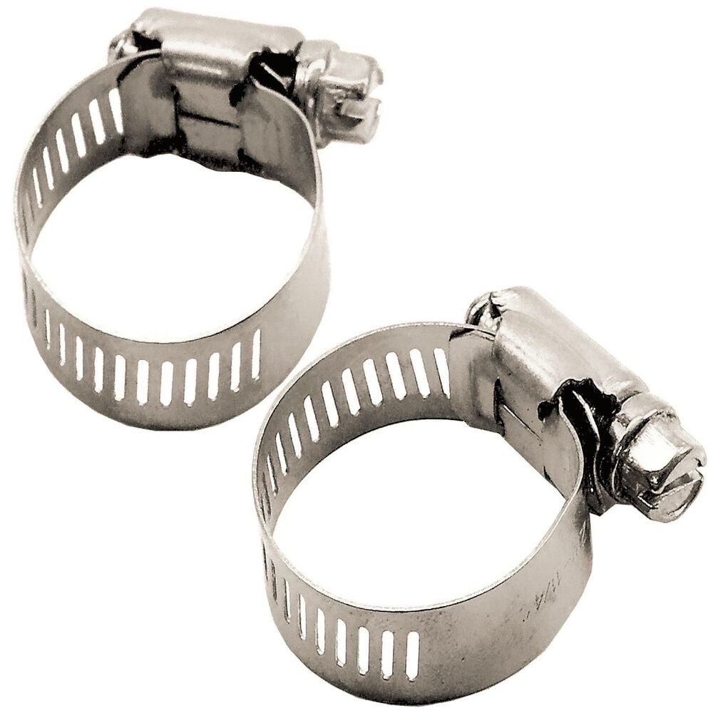 image of Stainless Steel Universal Hose Clamp, 1/4-in to 5/8-in, 2 pack