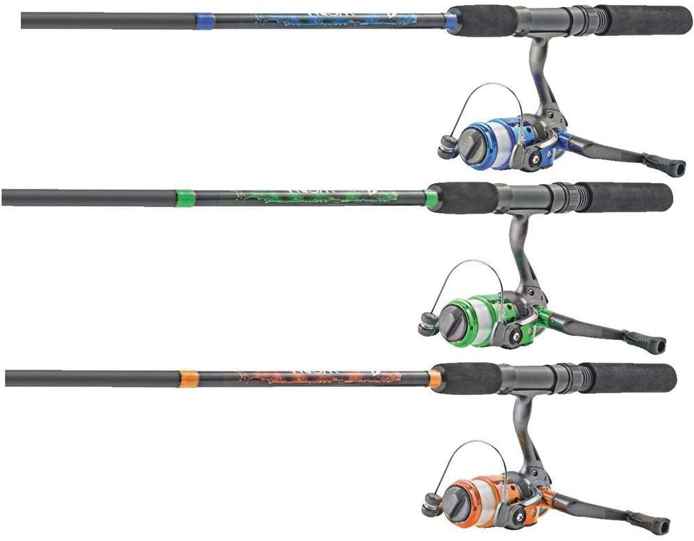 image of Worm Gear 5-ft 6-in 2-piece Spinning Rod & Reel Combo, Color May Vary