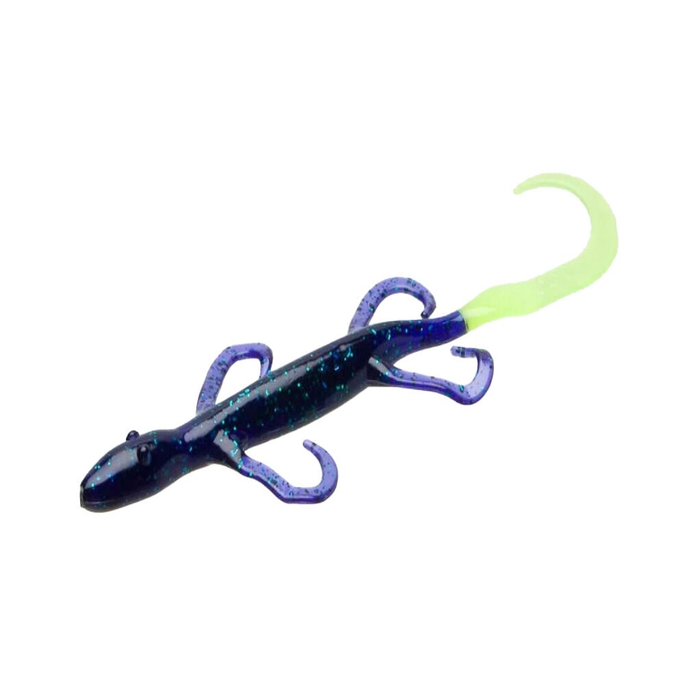 image of 6 in Lizard Fishing Lure, Junebug Chartreuse, 9 pk