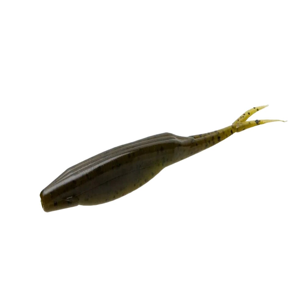 image of 5.25 in Super Fluke, Fishing Lure, Green Pumpkin, 10 pk