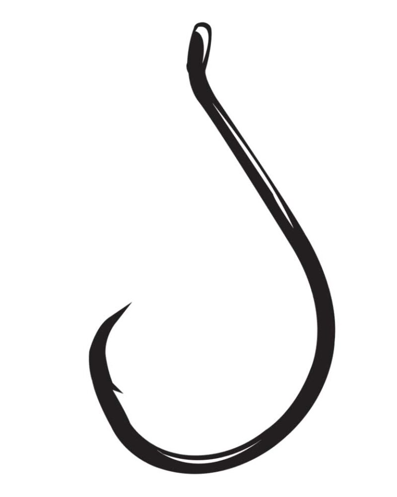 image of Black Offset Point Circle Octopus Hook, #3/0, 6 pack
