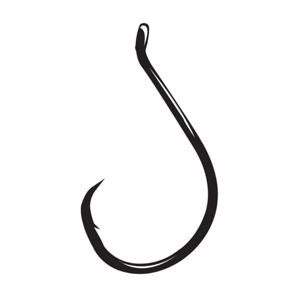 image of Black Offset Point Circle Octopus Hook, #7/0, 6 pack