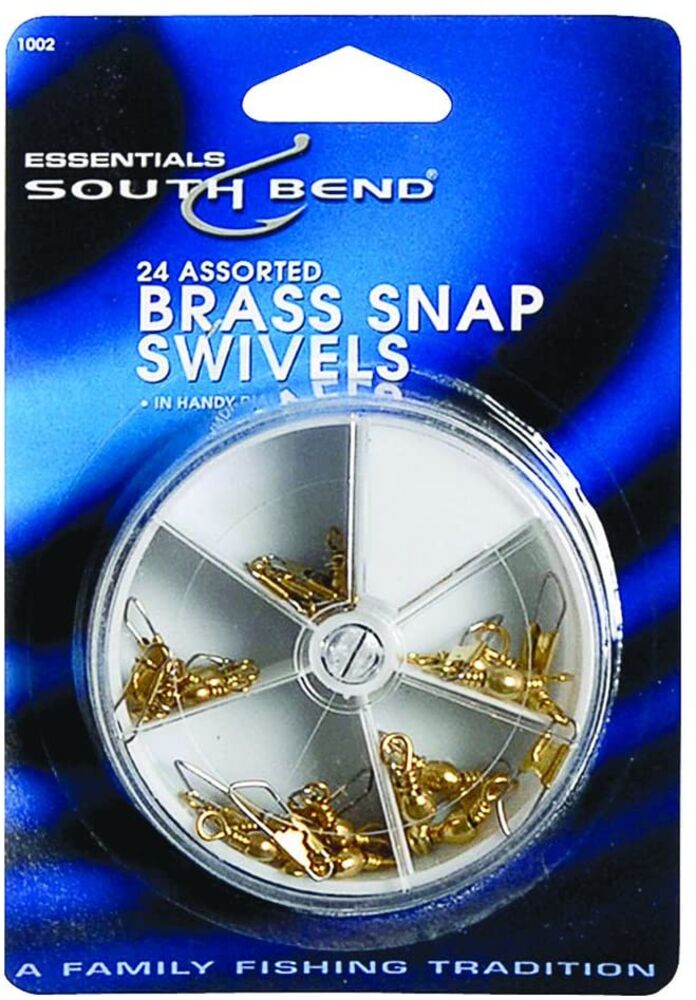 image of 24-Piece Assorted Brass Snap Swivels