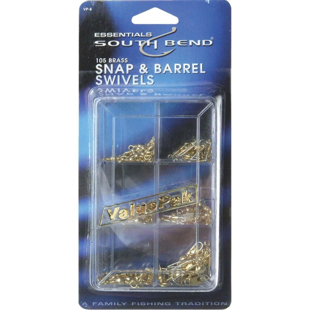 image of 105-piece Brass Snap & Barrel Swivel Assortment