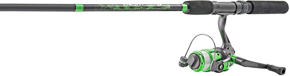 image of Worm Gear 5-ft-6-in 2-piece Spincast Rod & Reel Combo, Color May Vary