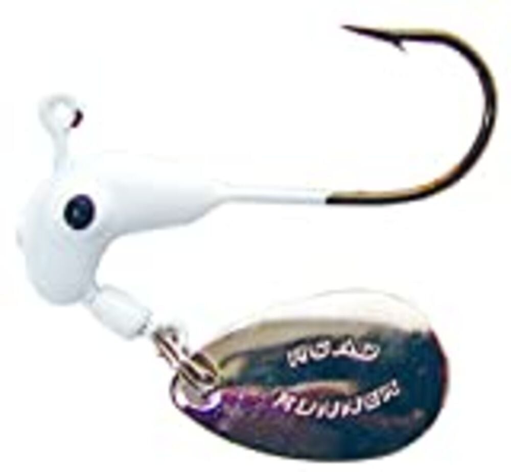 image of Flo White Barbed Head Fishing Lure, 1/8 oz, 6 pk