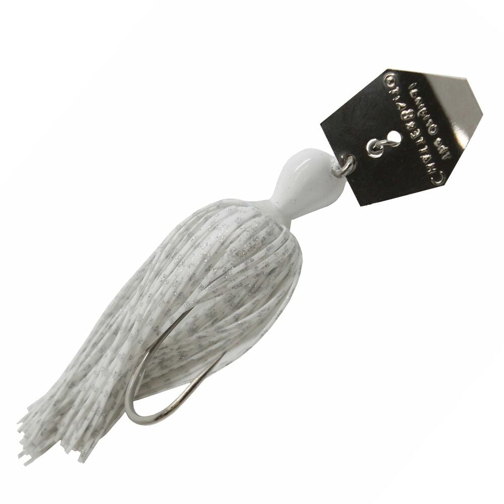 image of ChatterBait White Fishing Lure, 3/8 oz