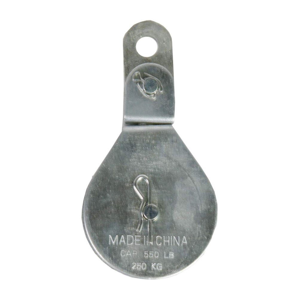 image of Zinc Plated Fixed Eye Cable Block with 3 1/2 in Sheave