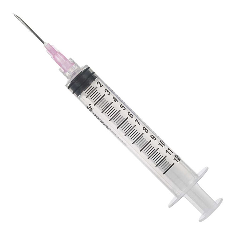 image of Disposable Syringe- Ideal, 12 cc, 18 ga x 1 in, 3 pk