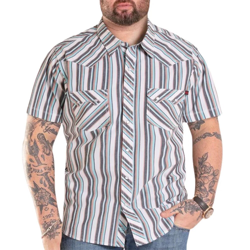 image of Men's Koe Wetzel Stripe Short Sleeve Shirt