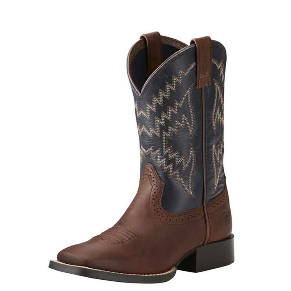 image of Kid's Tycoon Western Boot, Brazen Brown