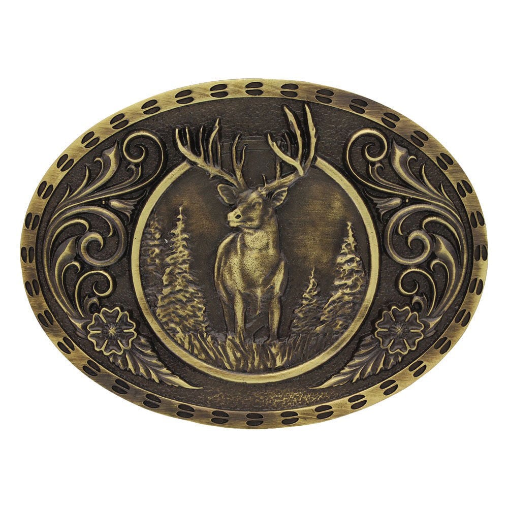 image of Heritage Outdoor Series Wild Stag Carved Buckle