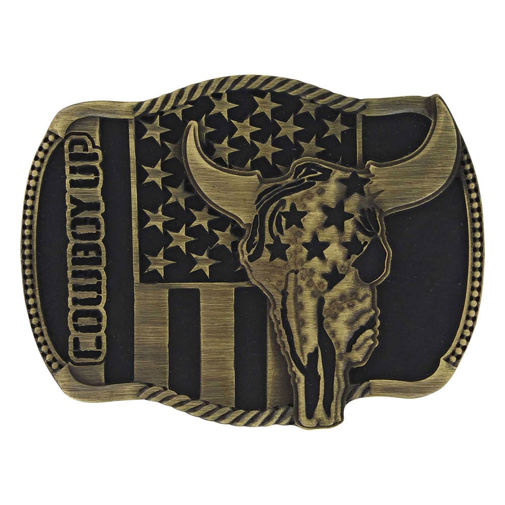 image of Cowboy Up Strength in Heritage Attitude Buckle