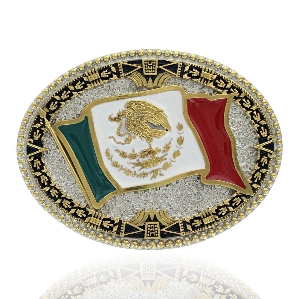 image of Grand Mexican Flag Attitude Buckle