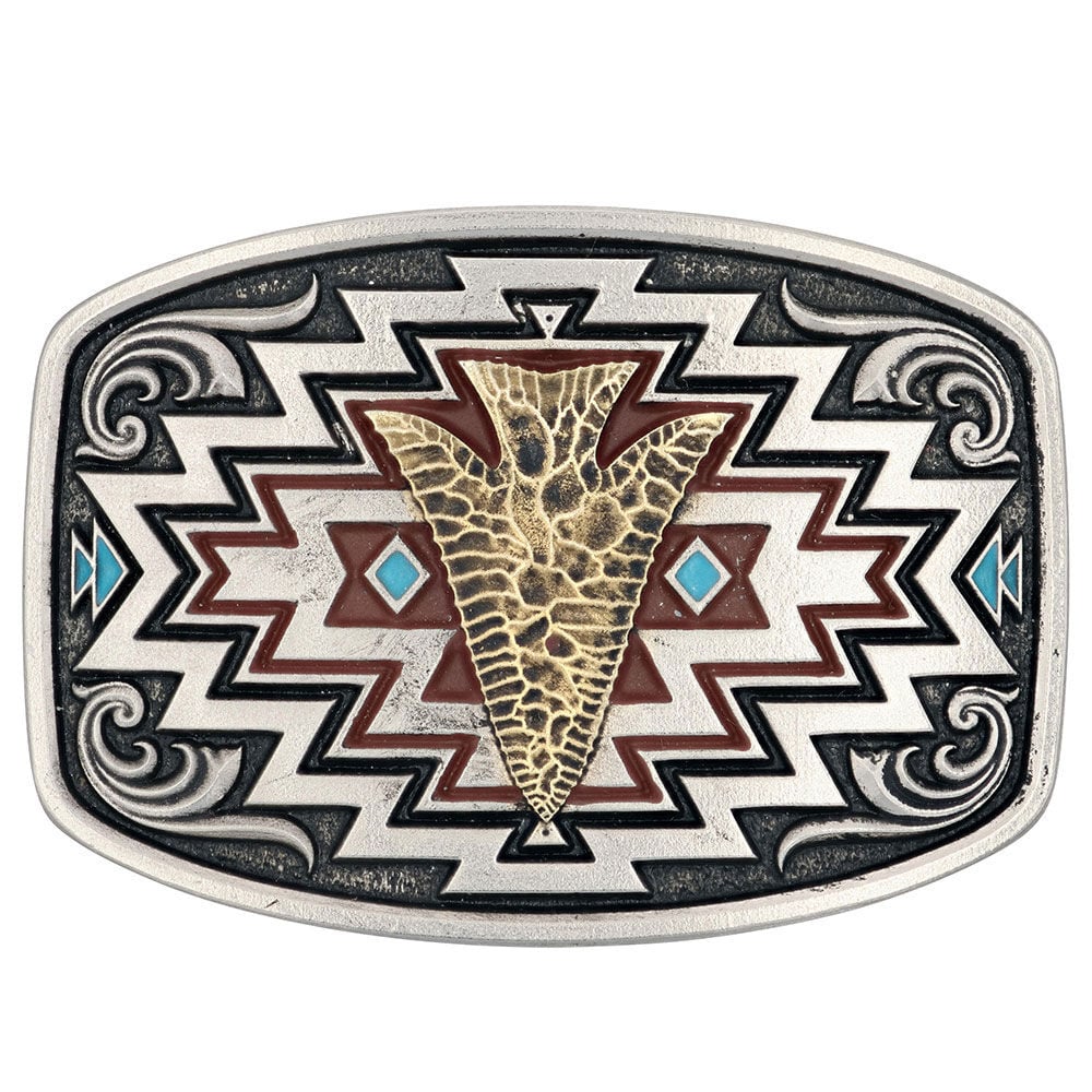 image of Radiating Center of it All Arrow Belt Buckle