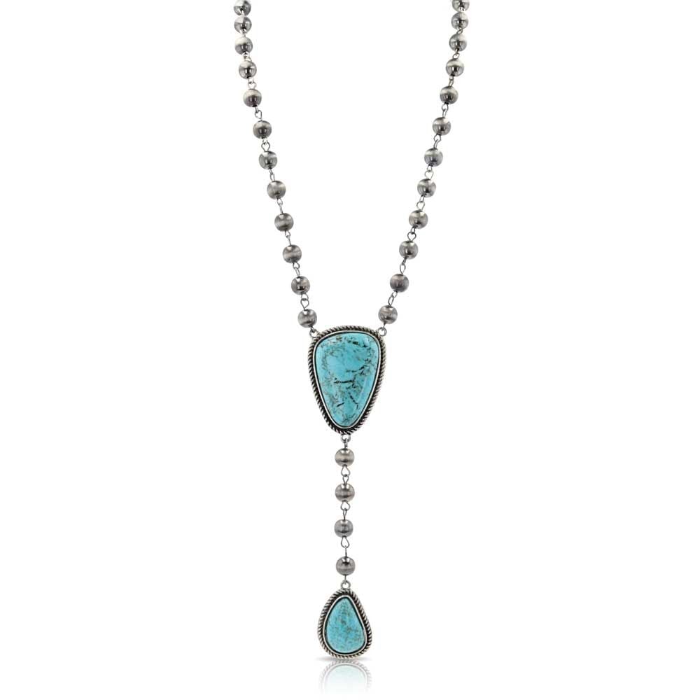 image of Chasing Turquoise Beaded Attitude Necklace