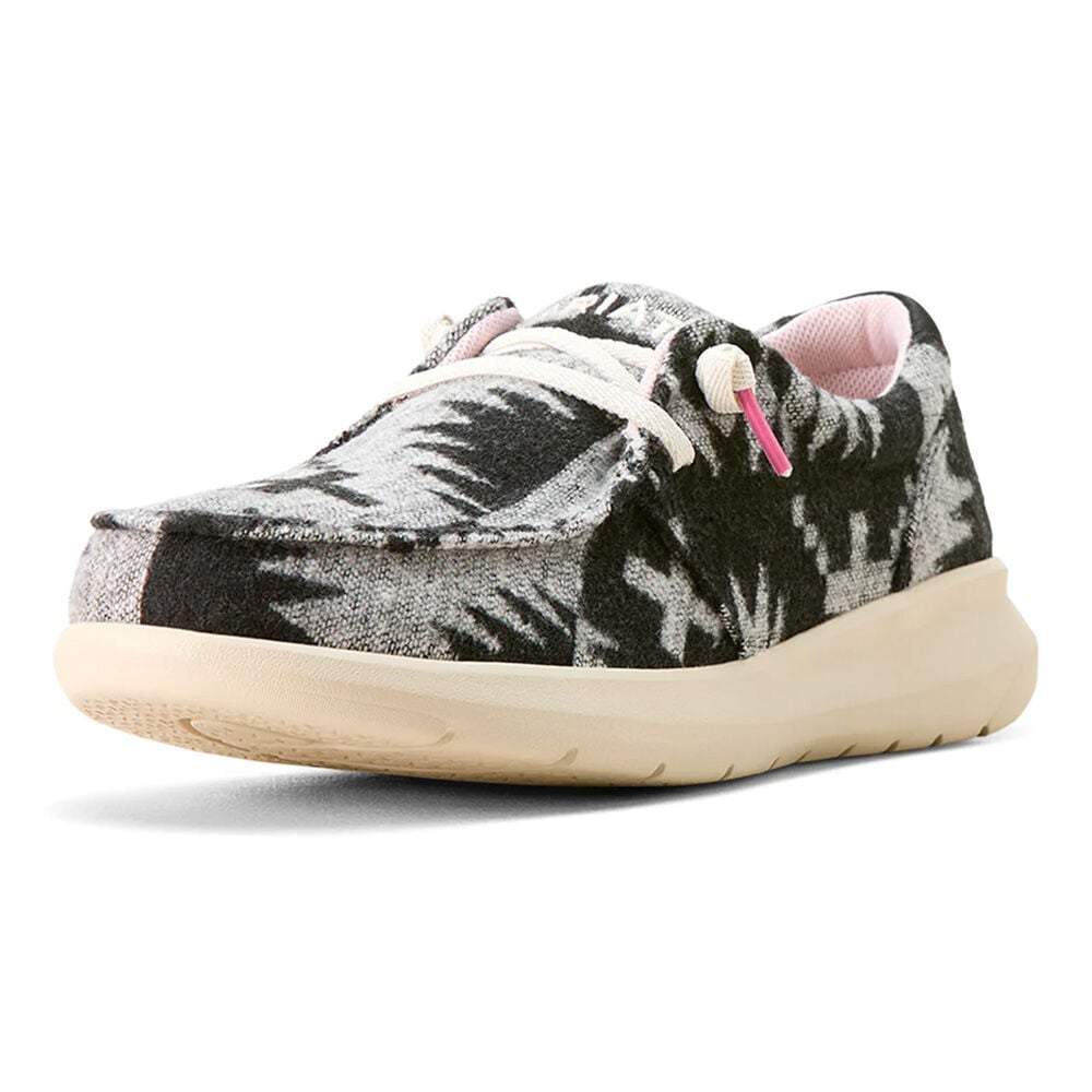 image of Women's Hilo Slip On Shoe, Black and White Flannel Blanket