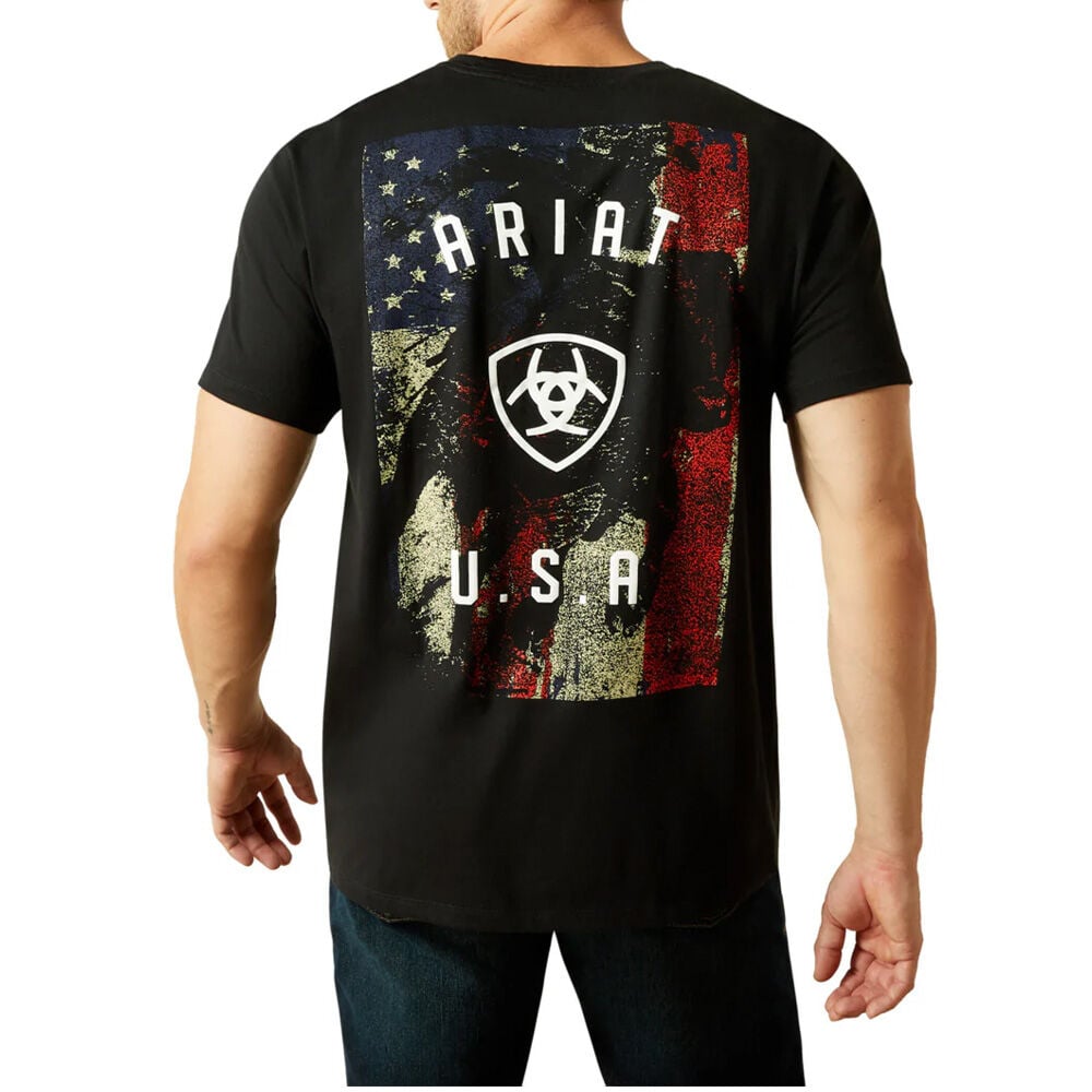 image of Men's Faded Bull Logo Graphic Short Sleeve T-Shirt