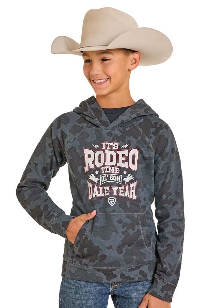 image of Boy's Dale Brisby Graphic Camo Hoodie, Gray