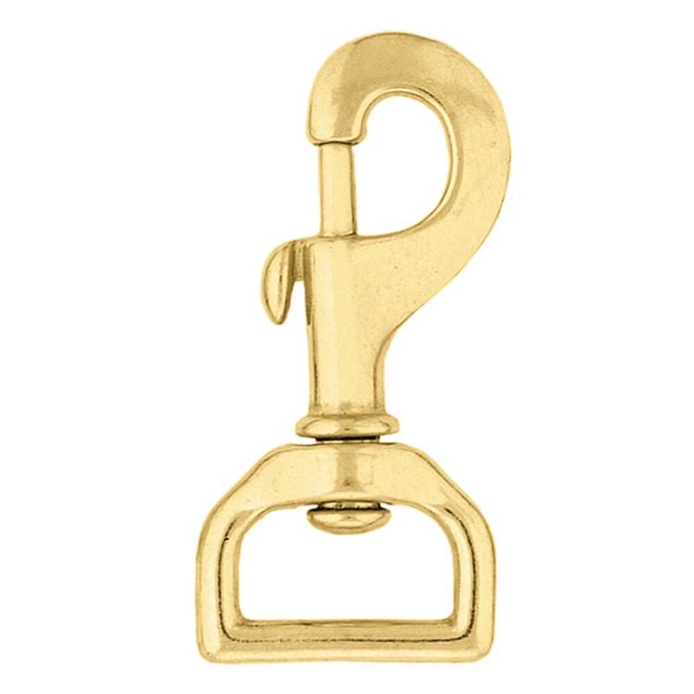 image of Solid Brass Flat Swivel Snap- #17, 3/4 in