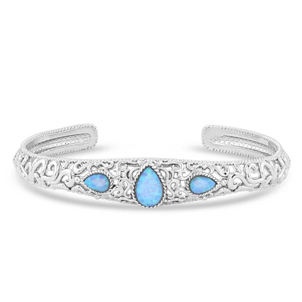 image of Crystal Pools Silver Cuff Bracelet