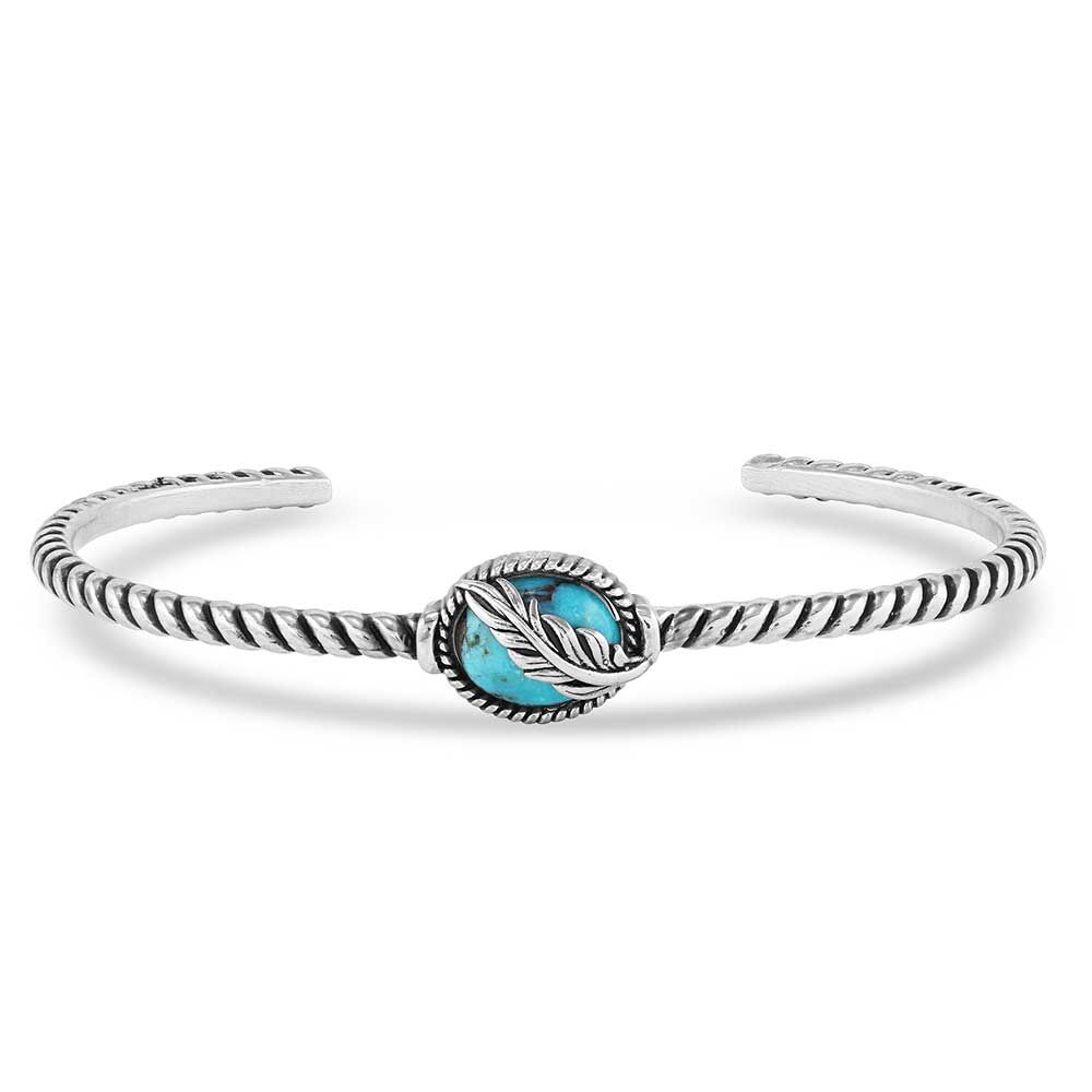 image of World's Feather Turquoise Cuff Bracelet
