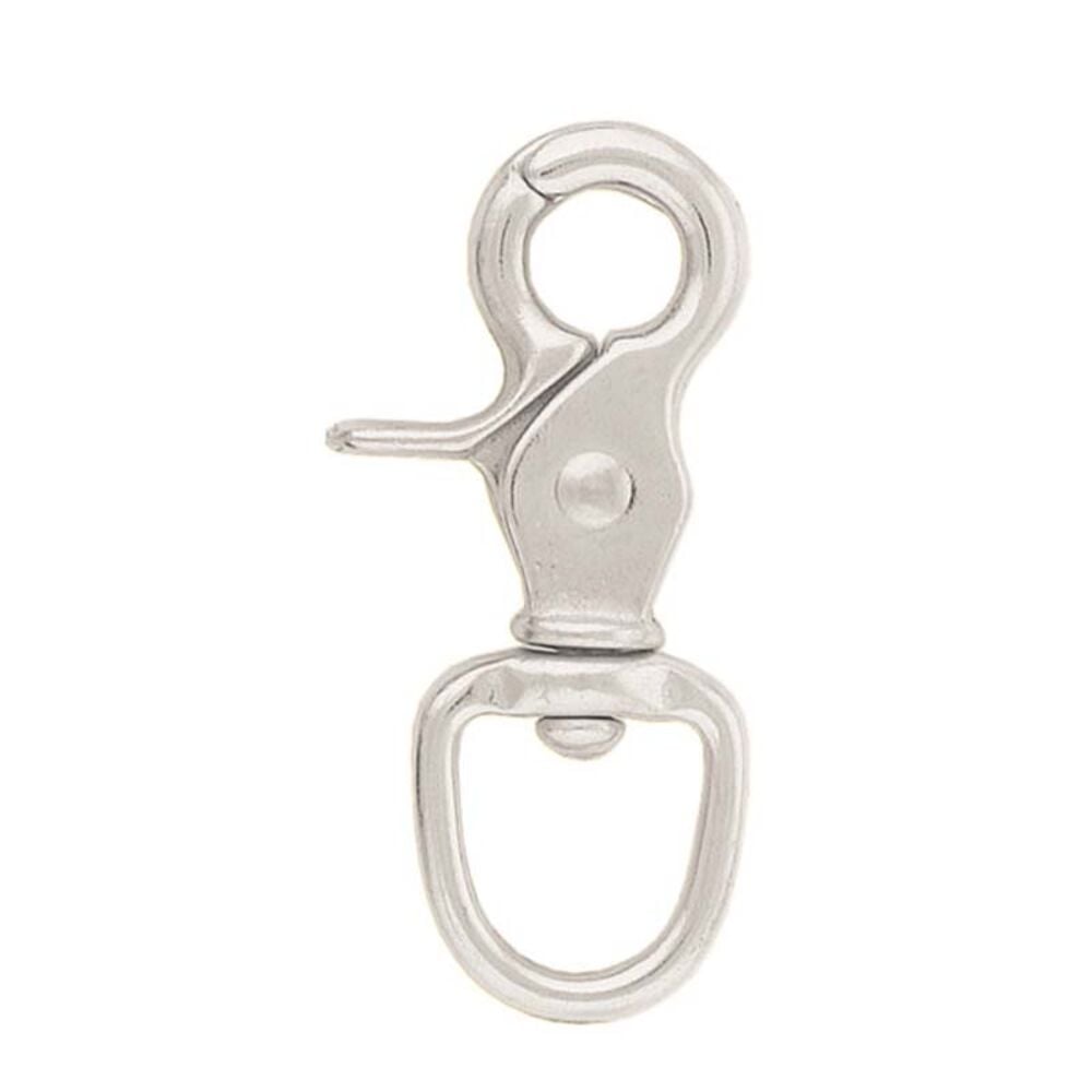 image of Nickel Plated Round Scissor Snap- 5/8 in