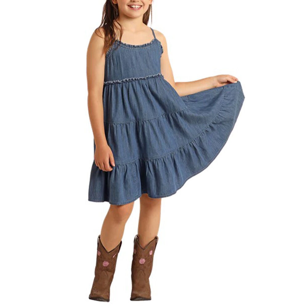 image of Girl's Denim Dress
