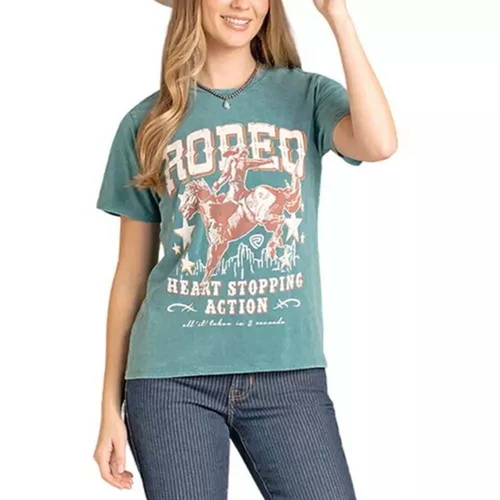 image of Women's Graphic Short Sleeve T-Shirt, Teal