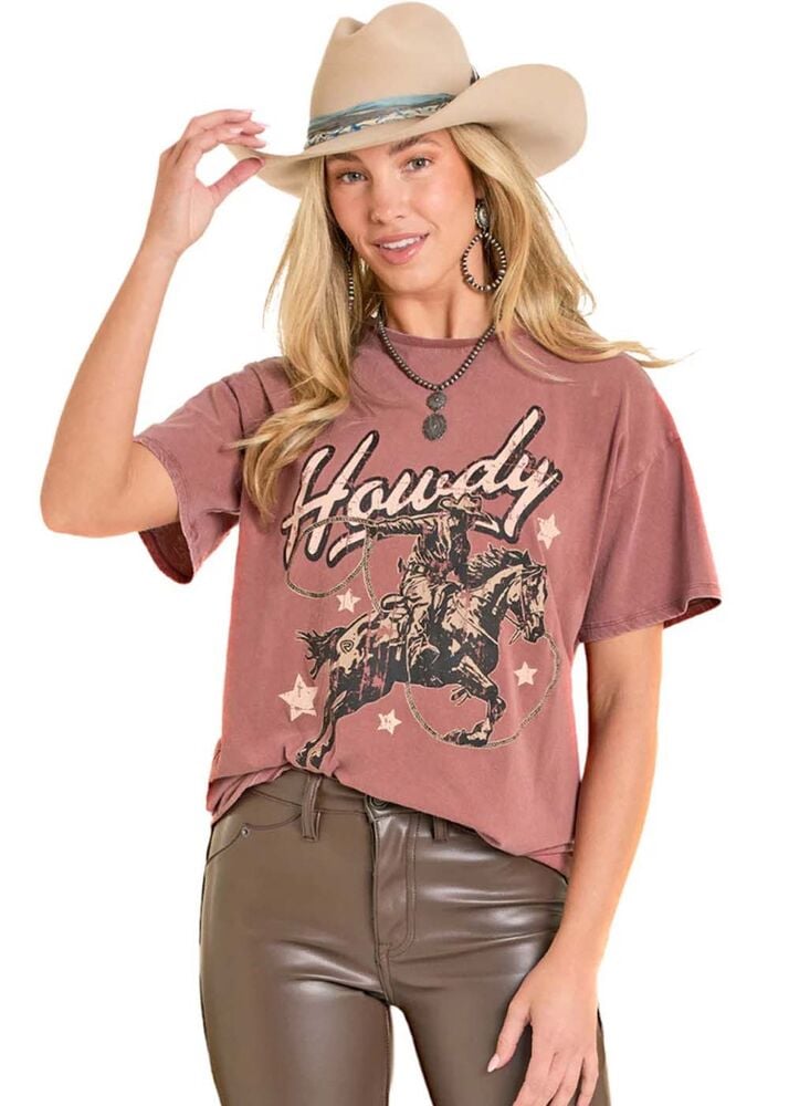 image of Women's Graphic Oversized T-Shirt, Brown