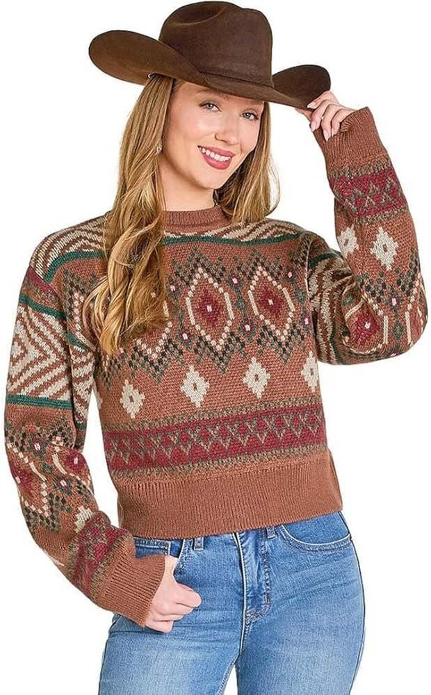 image of Women's Aztec Sweater, Rose