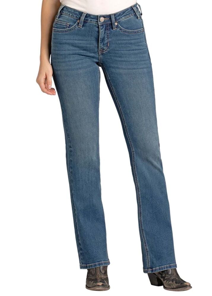 image of Women's Mid Rise Regular Fit Boot Cut Jean, Dark Wash