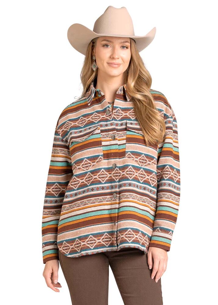 image of Women's Aztec Shacket, Multicolored