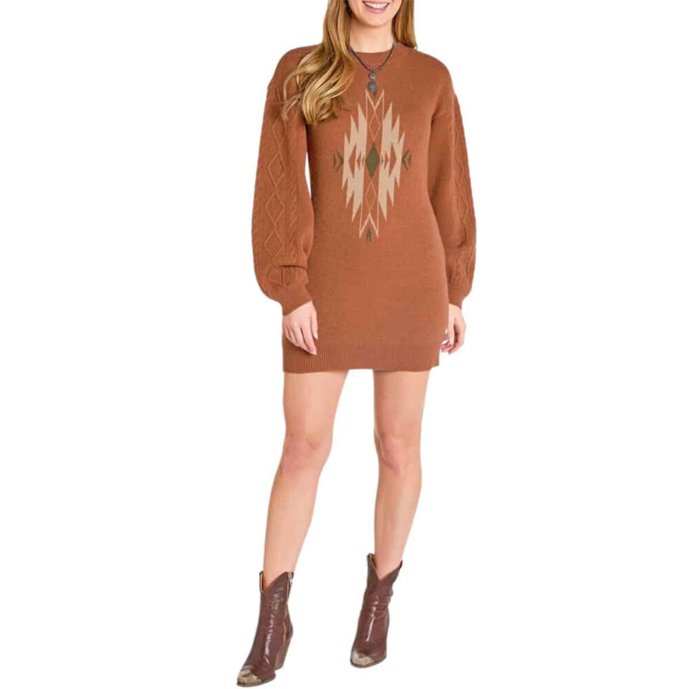 image of Women's Aztec Sweater Dress