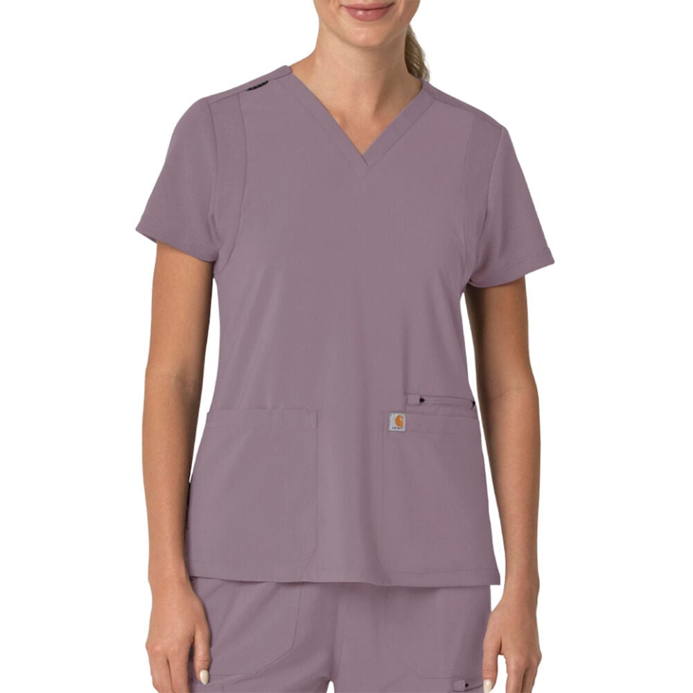 image of Women's Scrub Top- Cross-Flex, Four Pocket, Lavender