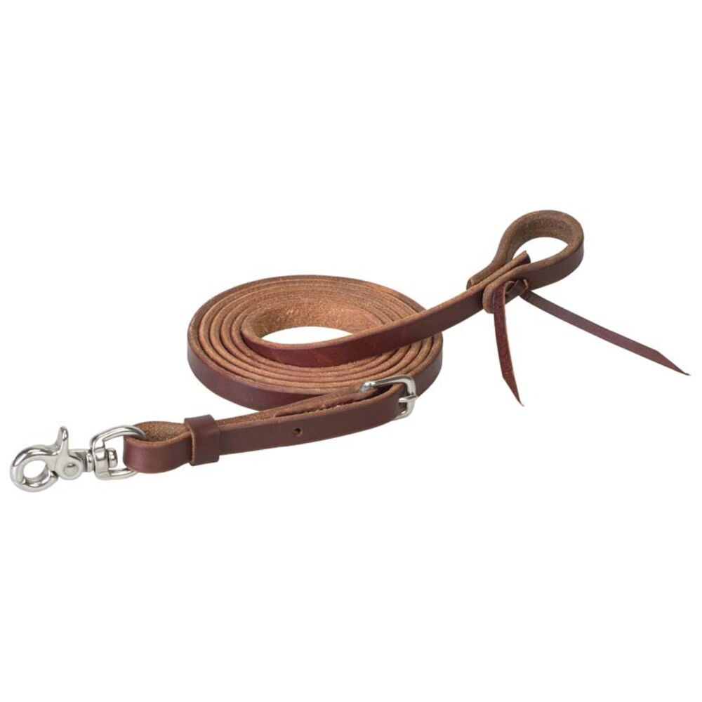 image of Carded Working Tack Roper Rein- Stainless Steel