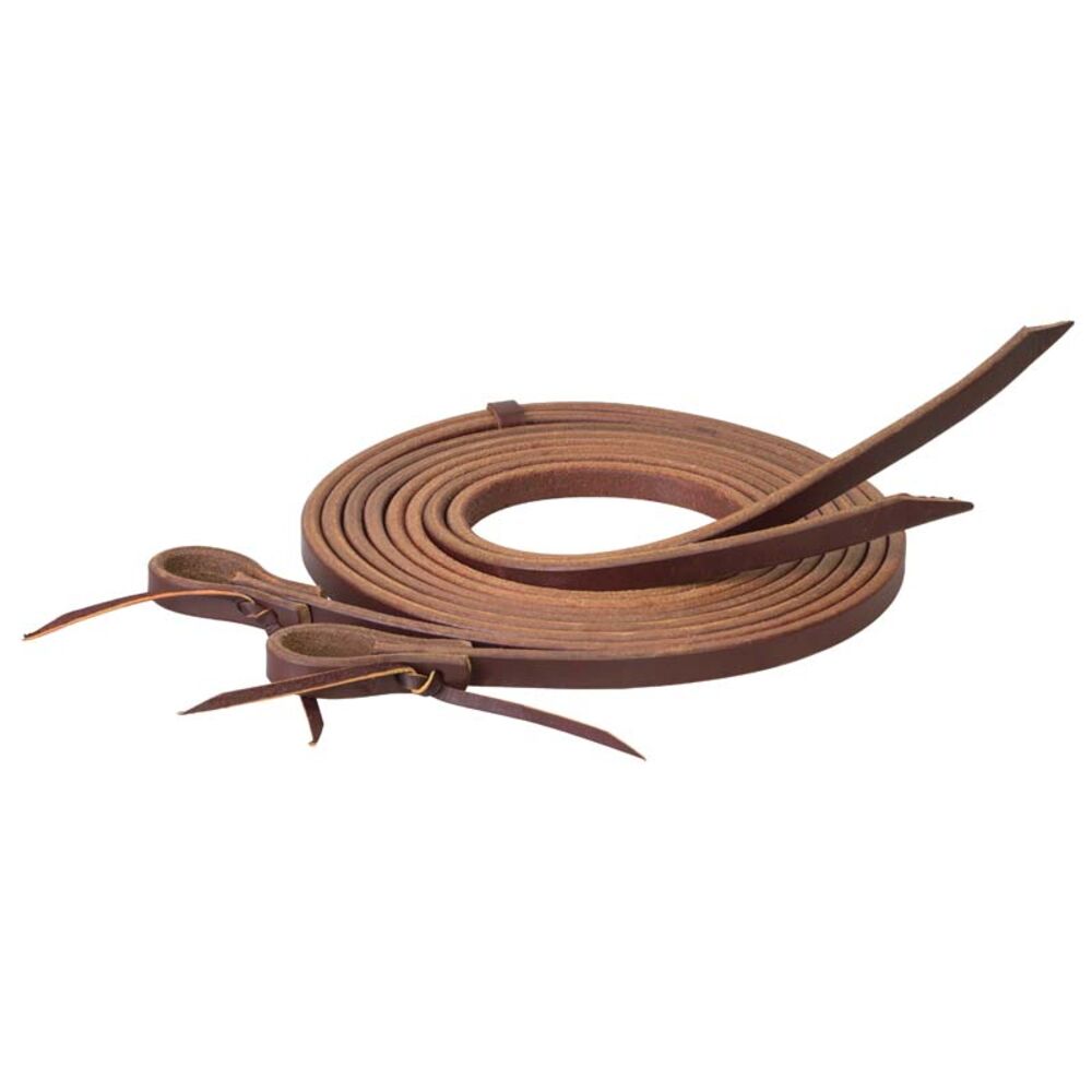 image of Carded Working Tack Split Reins- 5/8 in x 8 ft