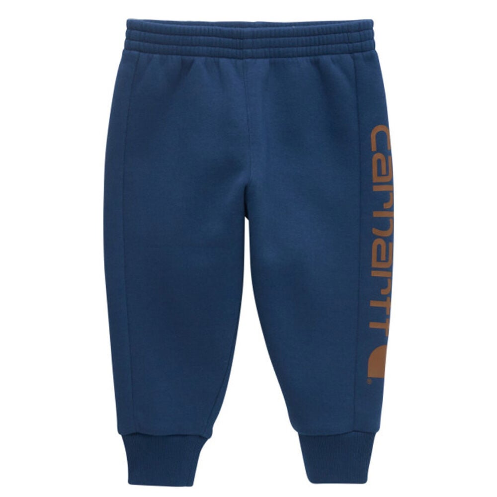 image of Toddler Boy's Elastic Waistband Fleece Logo Sweatpants